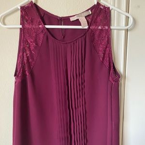 Plum Silk Tank Top